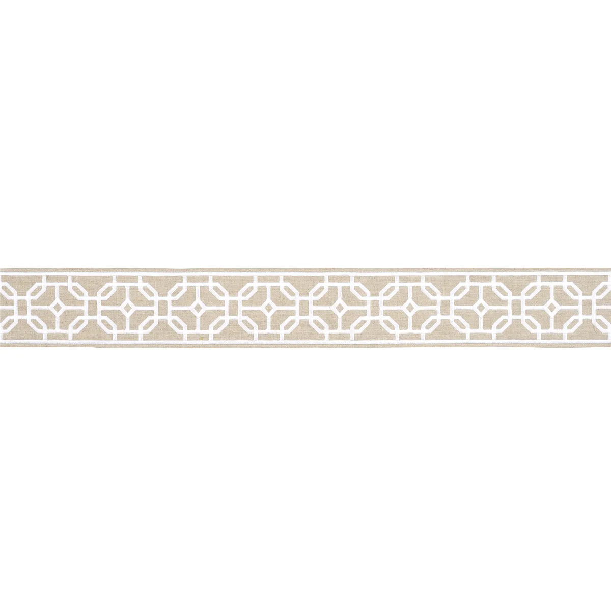 Schumacher Gazebo Trellis Tape trim in Natural (83653)