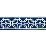 83651 | Gazebo Trellis Tape - Navy Schumacher Gazebo Trellis Tape trim in Navy (83651)