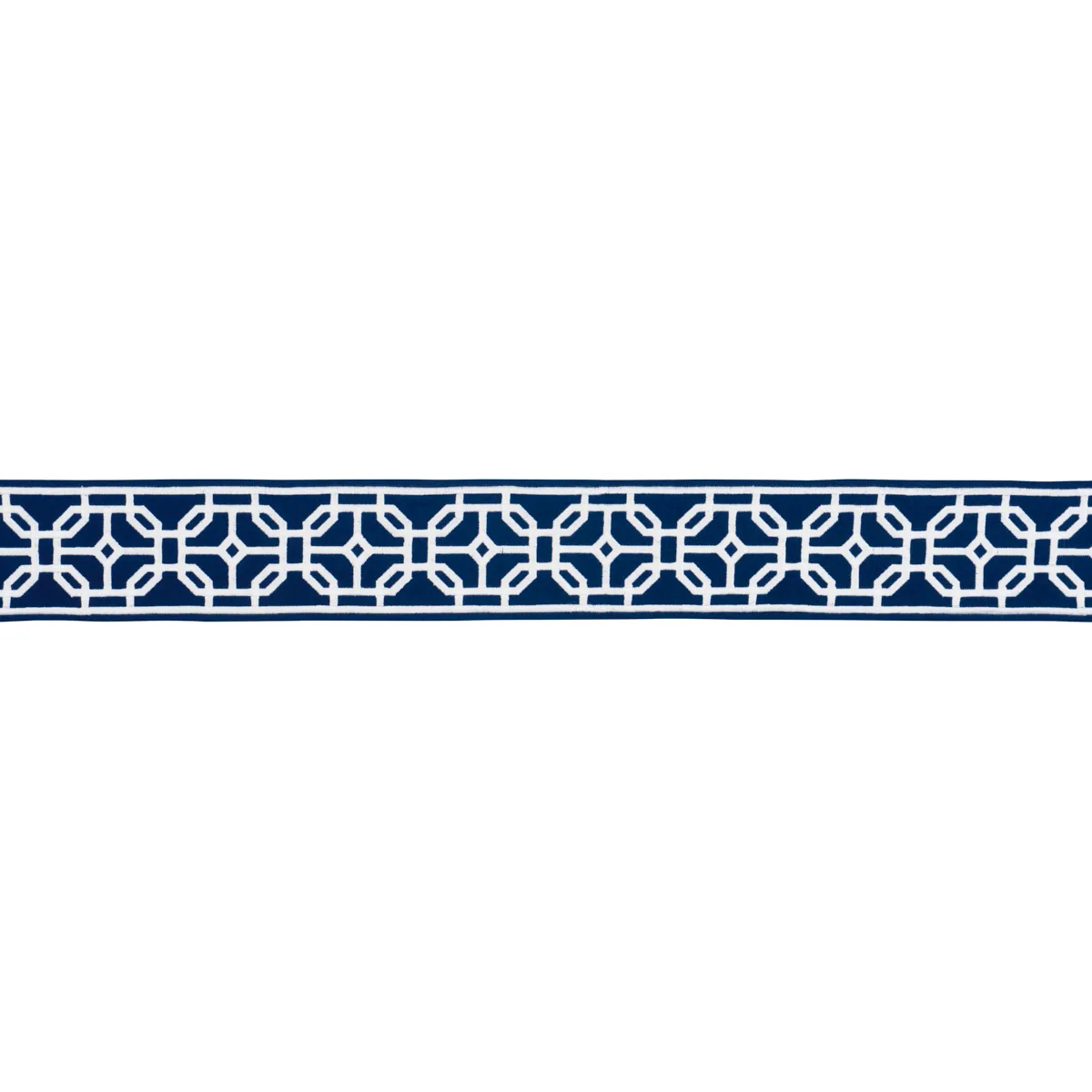 Schumacher Gazebo Trellis Tape trim in Navy (83651)