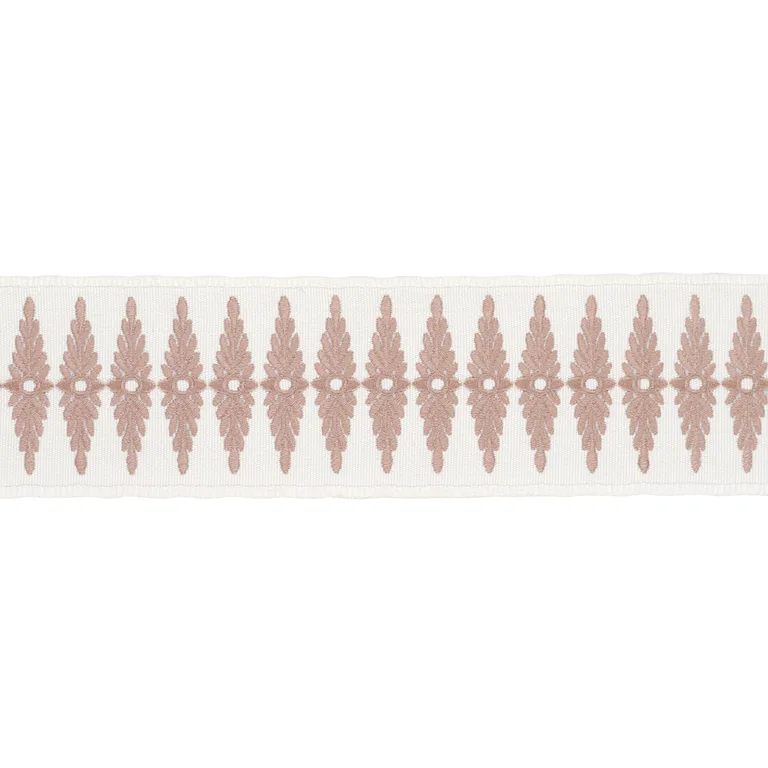 Schumacher Genevieve Embroidered Tape trim in Blush (86322)
