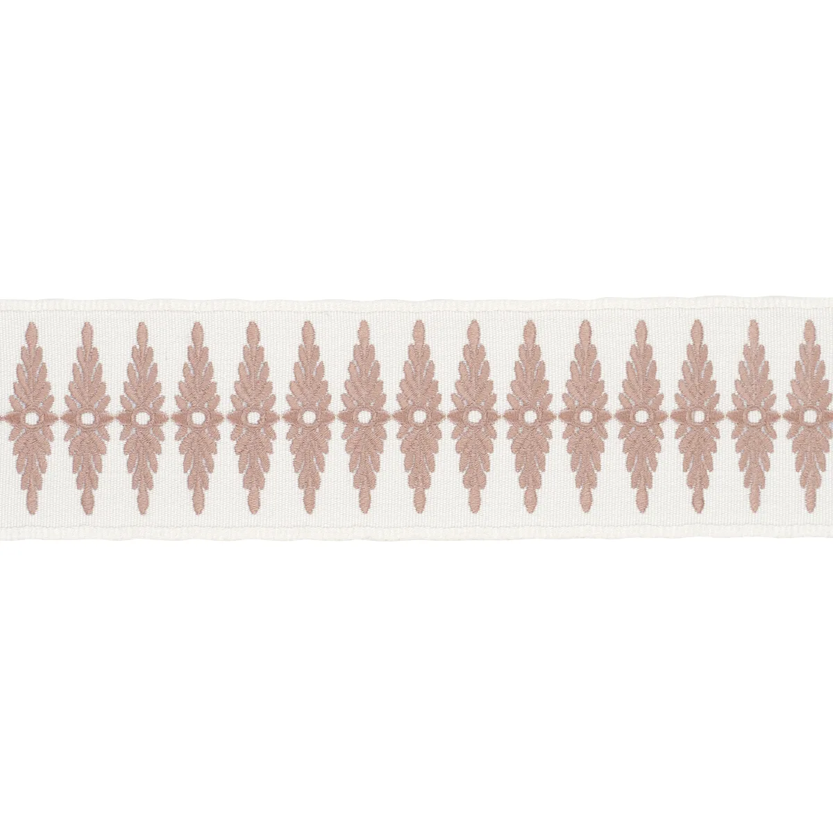 Schumacher Genevieve Embroidered Tape trim in Blush (86322)