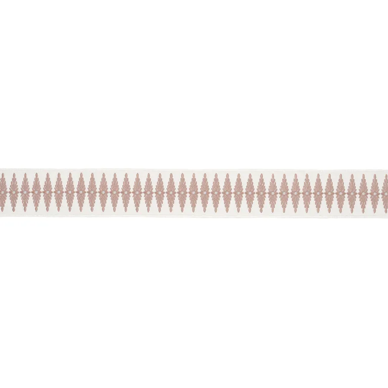 Schumacher Genevieve Embroidered Tape trim in Blush (86322)