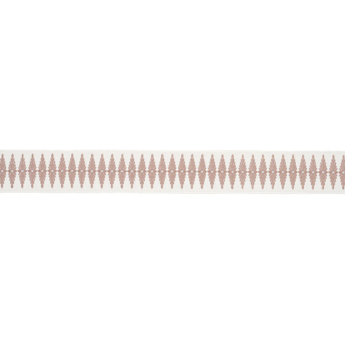 Schumacher Genevieve Embroidered Tape trim in Blush (86322)