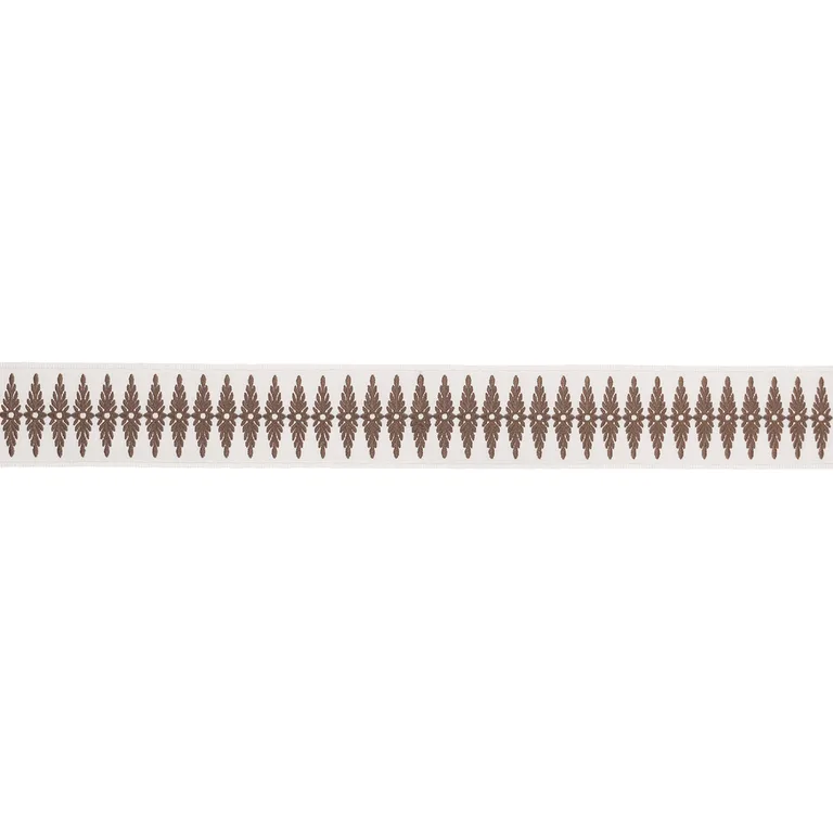 Schumacher Genevieve Embroidered Tape trim in Brown (86323)