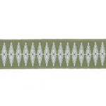 86324 | Genevieve Embroidered Tape - Green Schumacher Genevieve Embroidered Tape trim in Green (86324)