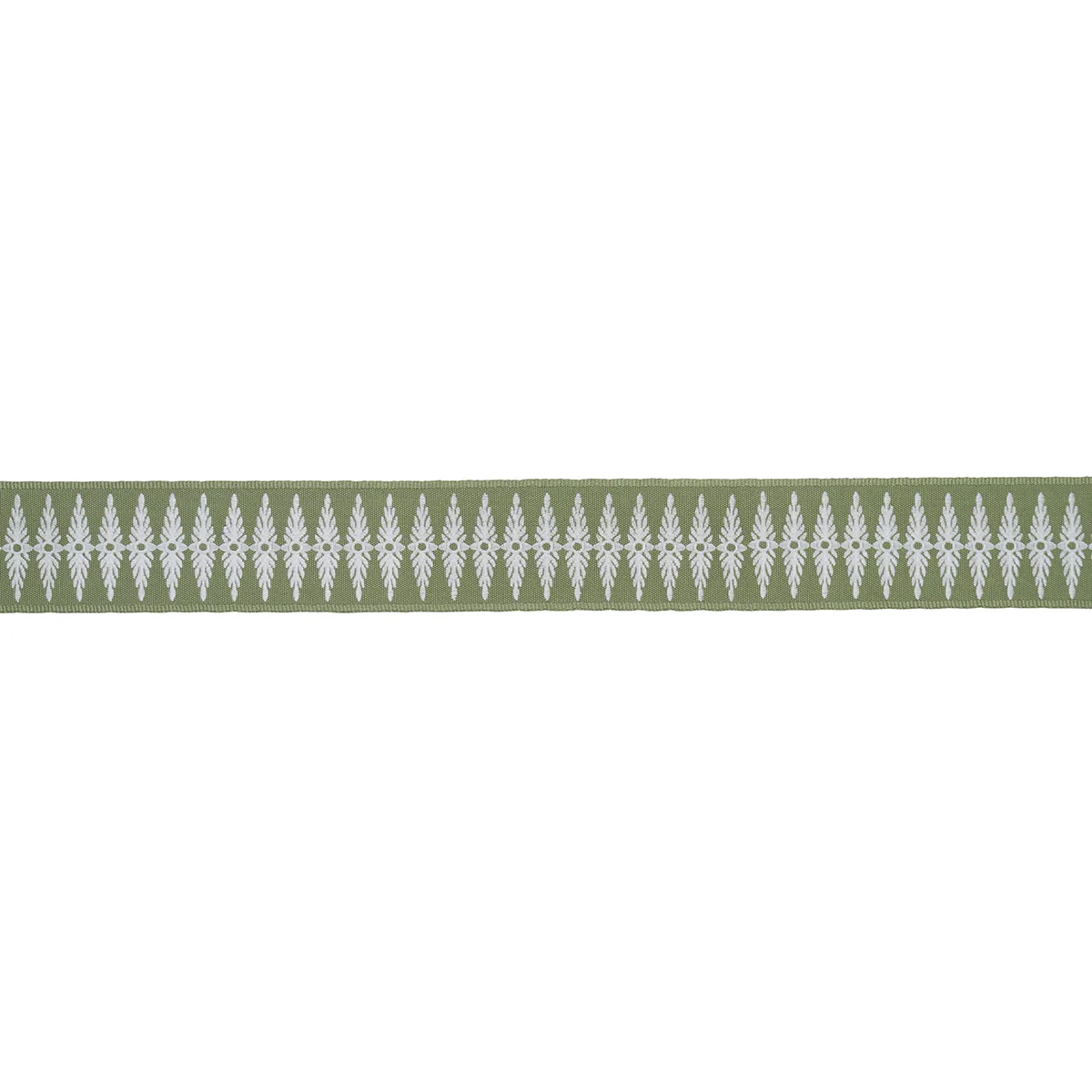Schumacher Genevieve Embroidered Tape trim in Green (86324)