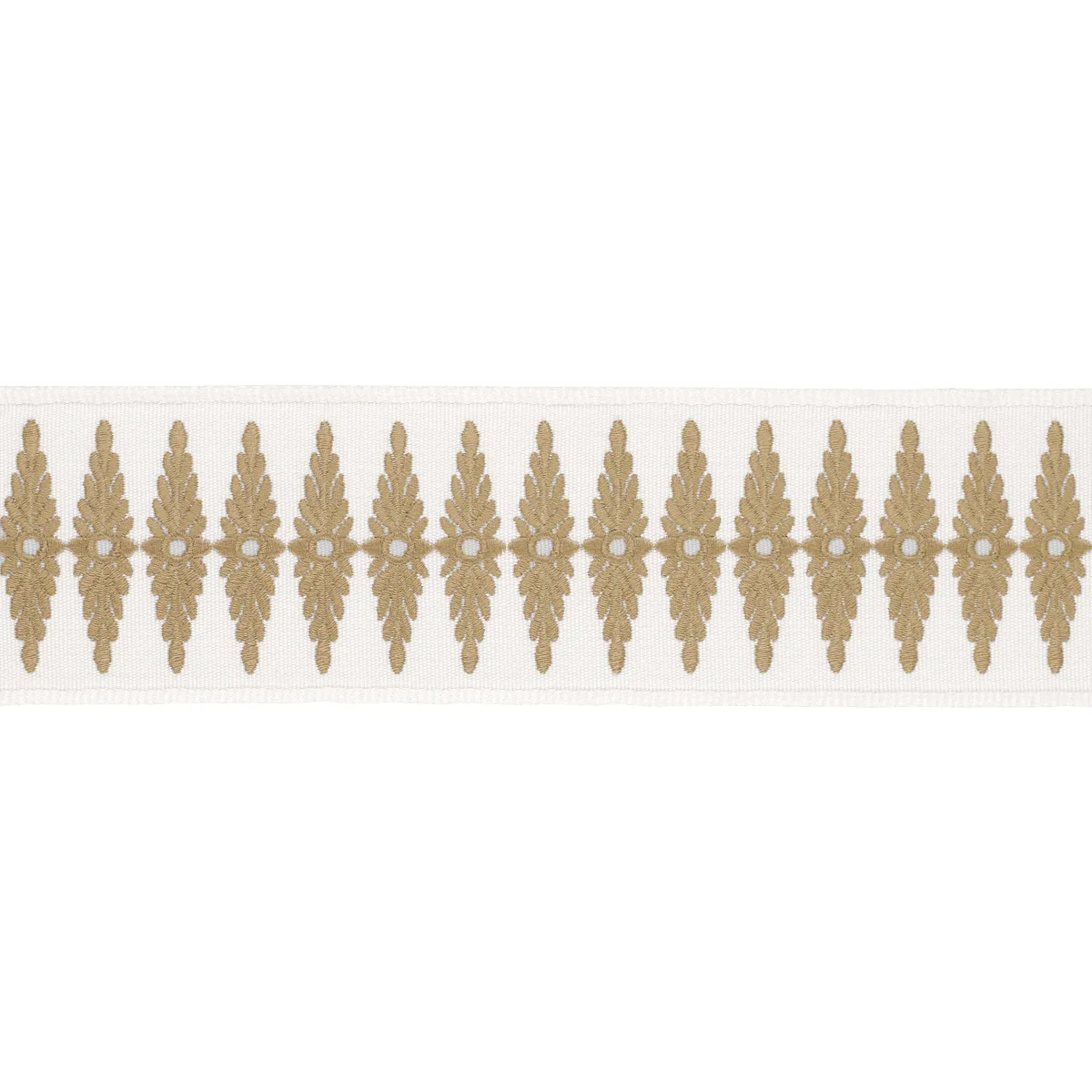 Schumacher Genevieve Embroidered Tape trim in Neutral (86321)