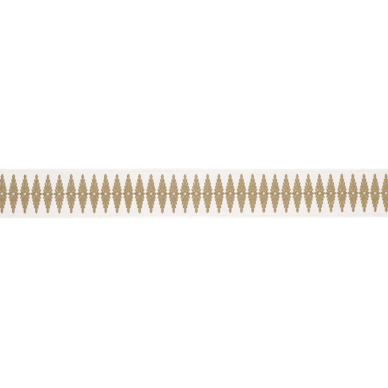 Schumacher Genevieve Embroidered Tape trim in Neutral (86321)