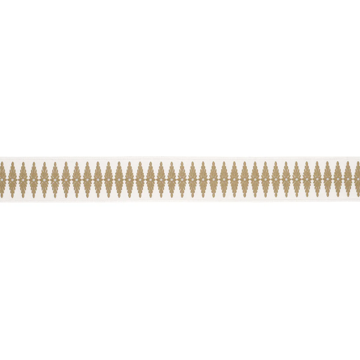 Schumacher Genevieve Embroidered Tape trim in Neutral (86321)