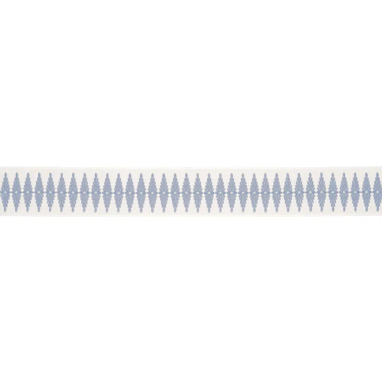 Schumacher Genevieve Embroidered Tape trim in Sky (86320)