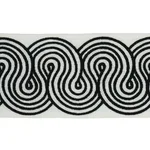 81250 | Giraldi Embroidered Trim - Black Schumacher Giraldi Embroidered Trim in Black (81250)