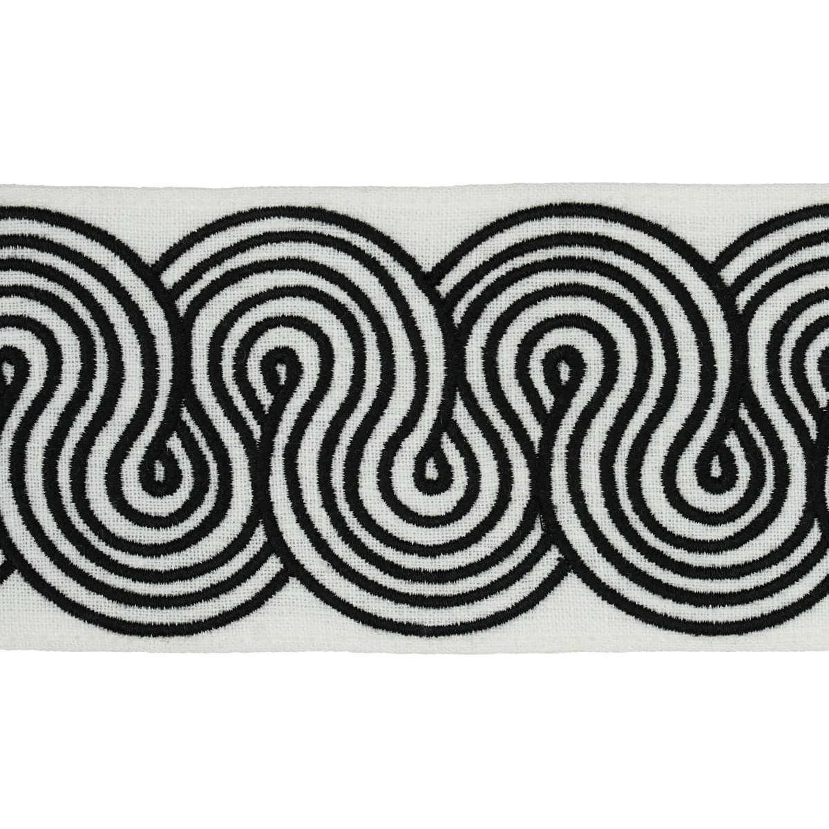 Schumacher Giraldi Embroidered Trim in Black (81250)