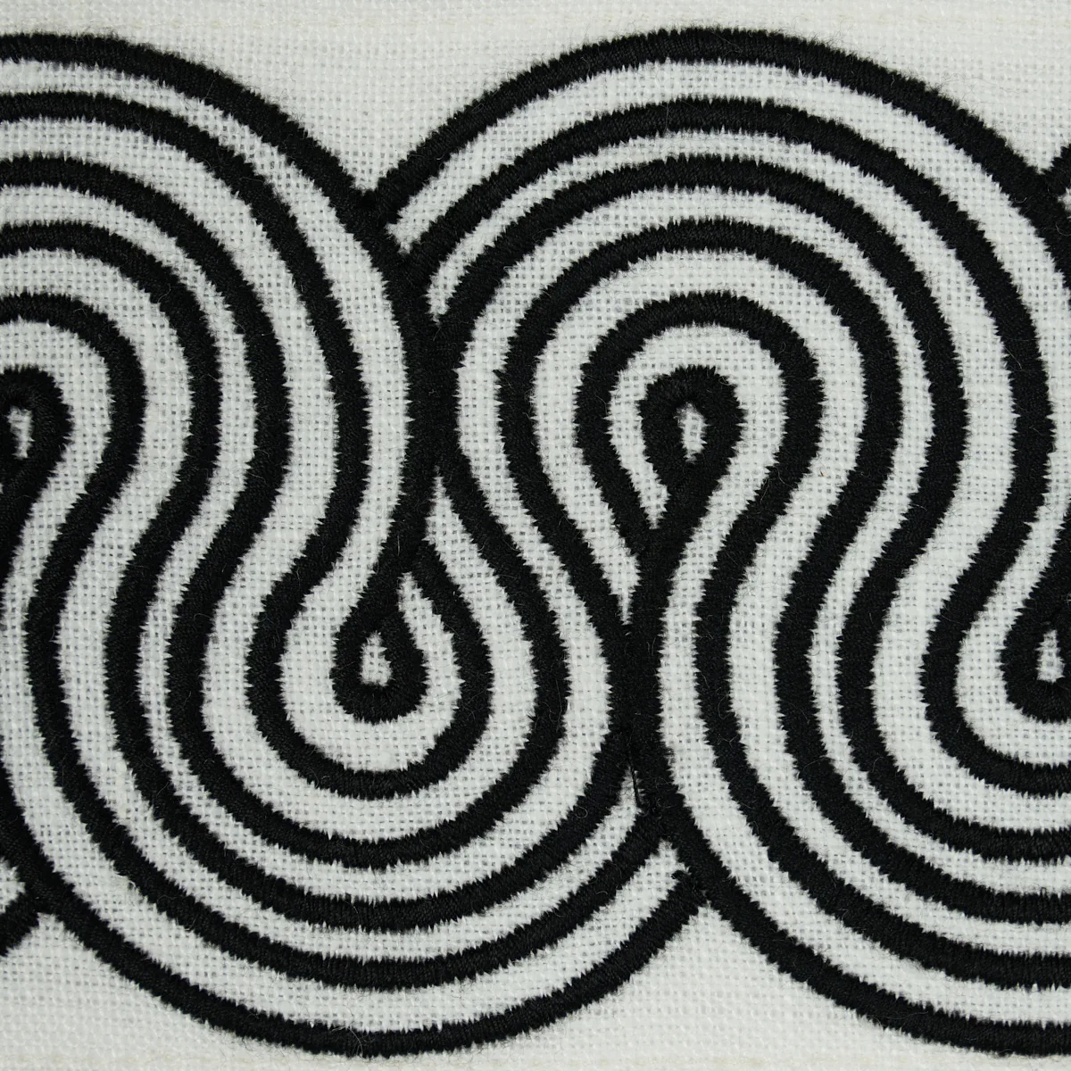 81250 | Giraldi Embroidered Trim - Black Schumacher Giraldi Embroidered Trim in Black (81250)