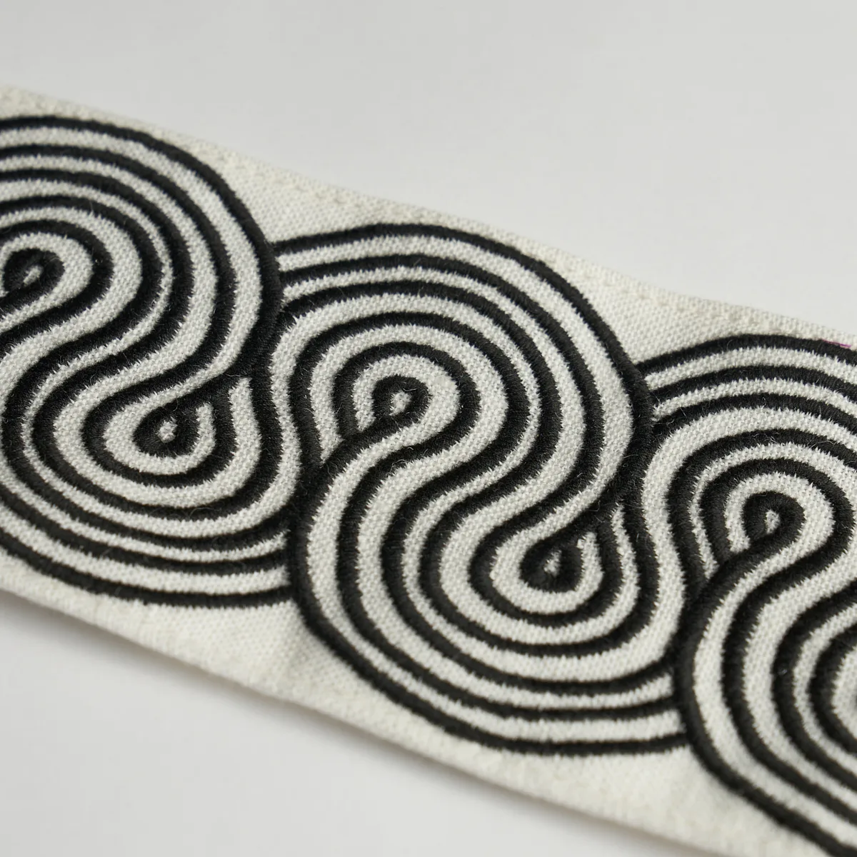 81250 | Giraldi Embroidered Trim - Black Schumacher Giraldi Embroidered Trim in Black (81250)