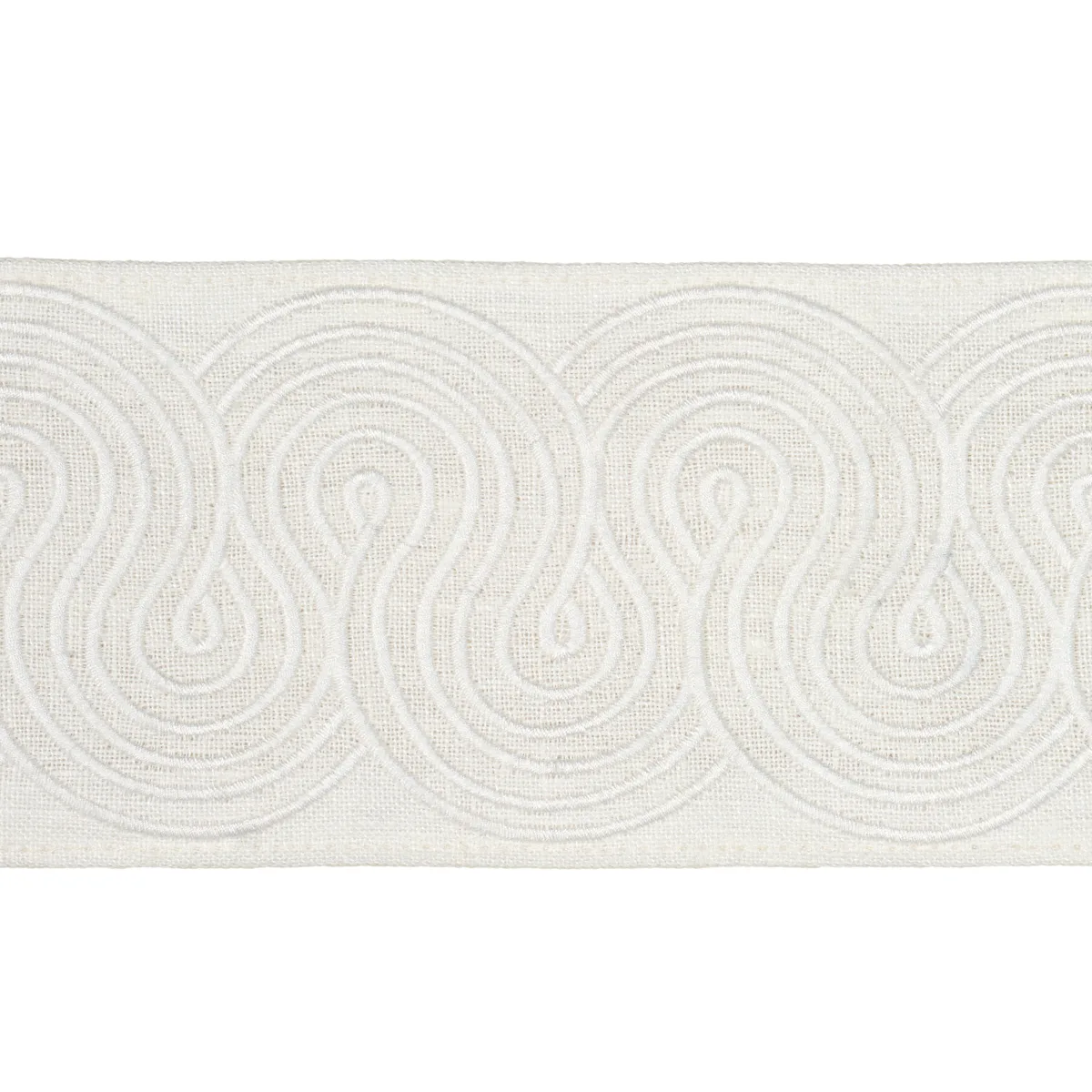 Schumacher Giraldi Embroidered Trim in Ivory (81252)