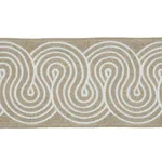 81251 | Giraldi Embroidered Trim - Linen Schumacher Giraldi Embroidered Trim in Linen (81251)