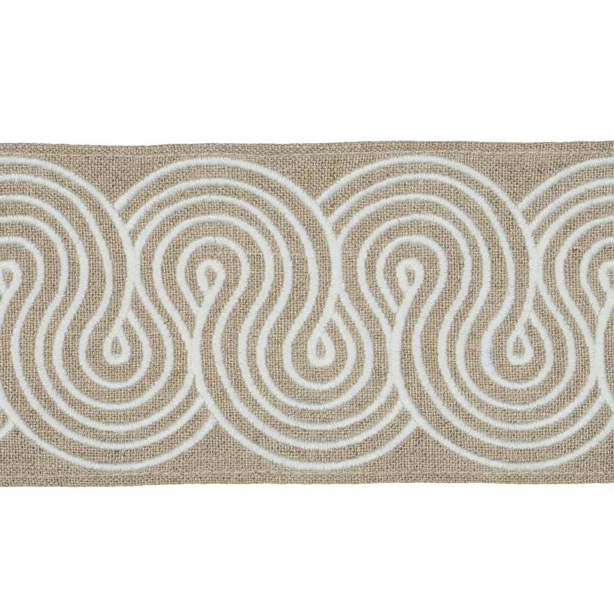 Schumacher Giraldi Embroidered Trim in Linen (81251)
