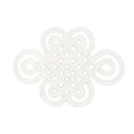 73050 | Good Luck Knot Appliqué - Ivory Schumacher Good Luck Knot Appliqué trim in Ivory (73050)