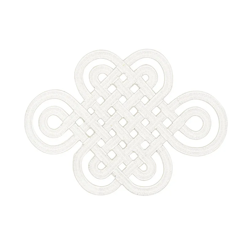 Schumacher Good Luck Knot Appliqué trim in Ivory (73050)
