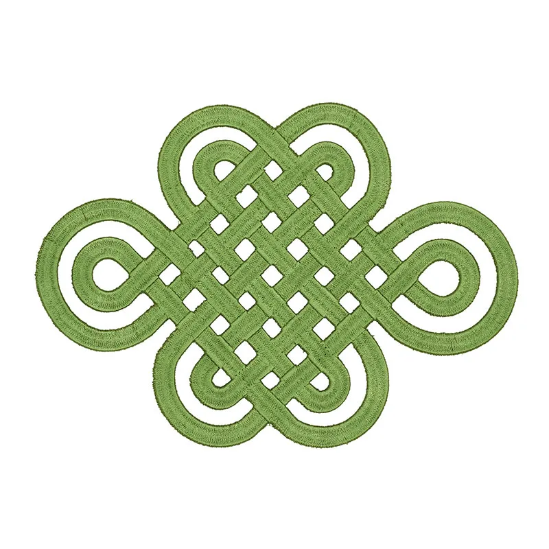 Schumacher Good Luck Knot Appliqué trim in Jade (73053)