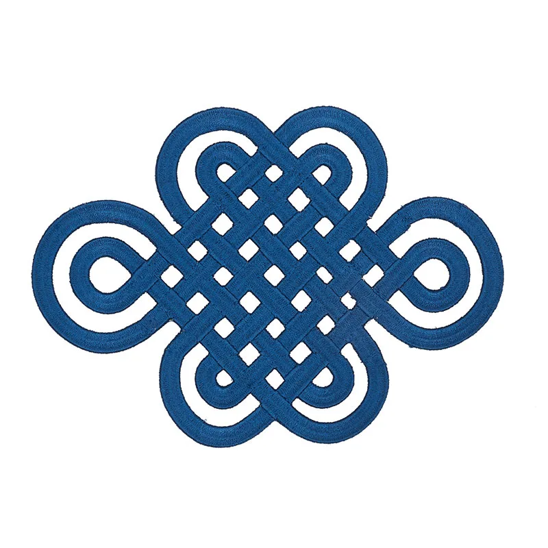 Schumacher Good Luck Knot Appliqué trim in Sapphire (73052)