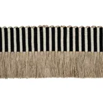81212 | Graphic Fringe - Black Schumacher Graphic Fringe trim in Black (81212)