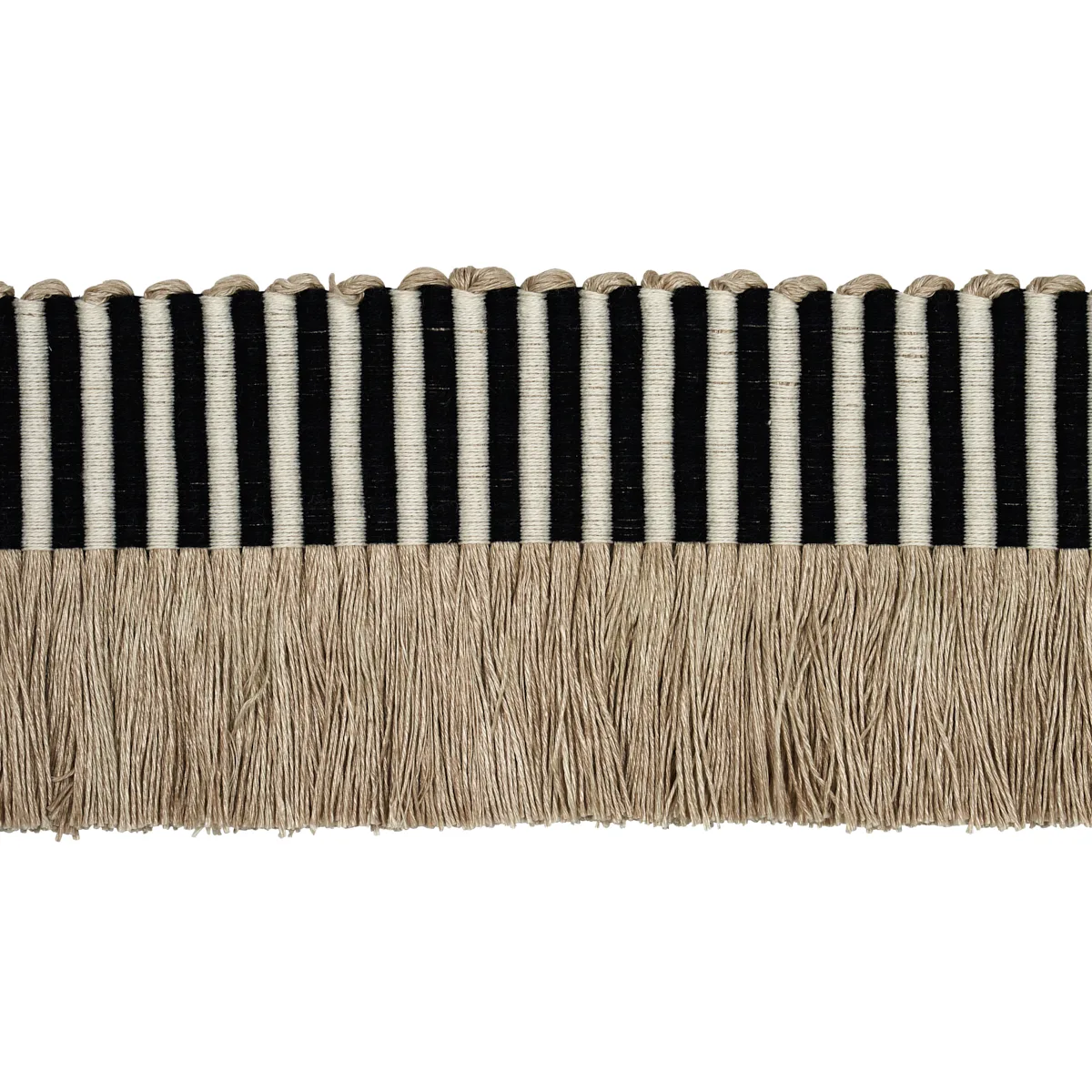 Schumacher Graphic Fringe trim in Black (81212)