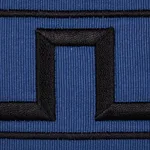 70803 | Greek Key Embroidered Tape - Black on Navy Schumacher Greek Key Embroidered Tape trim in Black on Navy (70803)