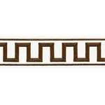 70808 | Greek Key Embroidered Tape - Brown Schumacher Greek Key Embroidered Tape trim in Brown (70808)