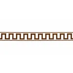 70808 | Greek Key Embroidered Tape - Brown Schumacher Greek Key Embroidered Tape trim in Brown (70808)