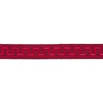 70805 | Greek Key Embroidered Tape - Burgundy Schumacher Greek Key Embroidered Tape trim in Burgundy (70805)