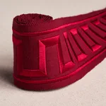 70805 | Greek Key Embroidered Tape - Burgundy Schumacher Greek Key Embroidered Tape trim in Burgundy (70805)