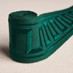 70804 | Greek Key Embroidered Tape - Emerald Schumacher Greek Key Embroidered Tape trim in Emerald (70804)