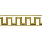 70813 | Greek Key Embroidered Tape - Gold Schumacher Greek Key Embroidered Tape trim in Gold (70813)
