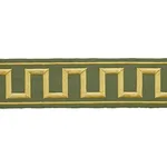 70809 | Greek Key Embroidered Tape - Olive Schumacher Greek Key Embroidered Tape trim in Olive (70809)