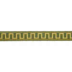 70809 | Greek Key Embroidered Tape - Olive Schumacher Greek Key Embroidered Tape trim in Olive (70809)