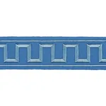 70806 | Greek Key Embroidered Tape - Teal Schumacher Greek Key Embroidered Tape trim in Teal (70806)