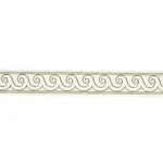 70756 | Greek Waves Trim - Green on Ivory Schumacher Greek Waves Trim in Green on Ivory (70756)