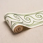 70756 | Greek Waves Trim - Green on Ivory Schumacher Greek Waves Trim in Green on Ivory (70756)
