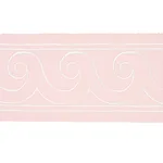 Schumacher Greek Waves Trim in White on Blush (70755)
