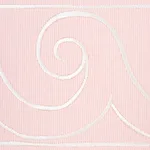 Schumacher Greek Waves Trim in White on Blush (70755)