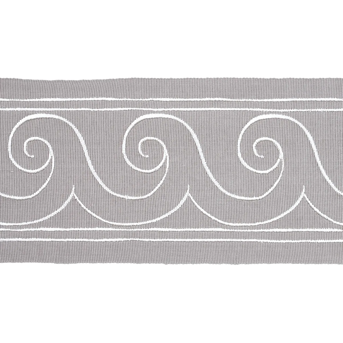 70754 | Greek Waves Trim – White on Grey