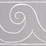 70754 | Greek Waves Trim - White on Grey Schumacher Greek Waves Trim in White on Grey (70754)