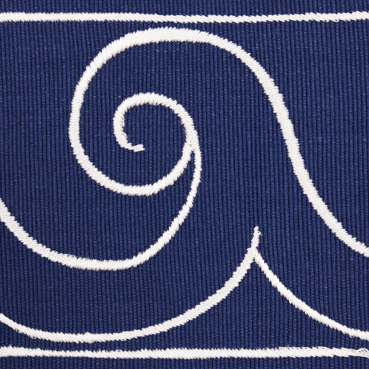 70753 | Greek Waves Trim - White on Navy Schumacher Greek Waves Trim in White on Navy (70753)
