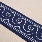70753 | Greek Waves Trim - White on Navy Schumacher Greek Waves Trim in White on Navy (70753)