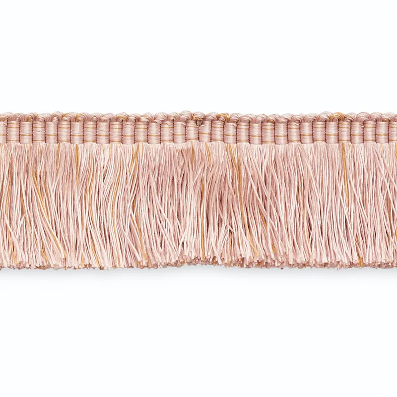 Schumacher Ground Cut Fringe trim in Blush (CF3004-11)