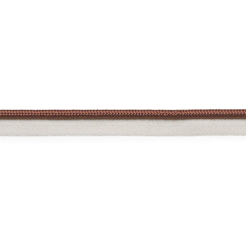 Schumacher Gustave Silk Lip Cord Medium trim in Brown (74550)