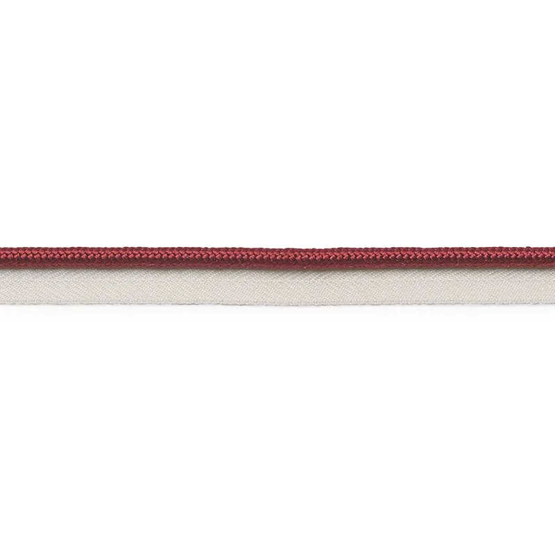 Schumacher Gustave Silk Lip Cord Medium trim in Burgundy (74549)