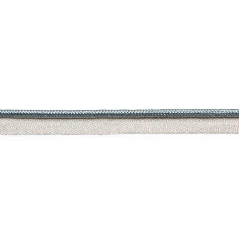 Schumacher Gustave Silk Lip Cord Medium trim in Cloud (74542)