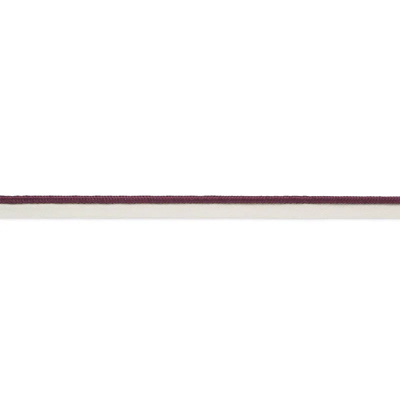 Schumacher Gustave Silk Lip Cord Medium trim in Eggplant (74555)